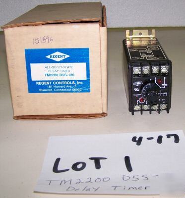 New 1 regent delay timer TM2200-D5S-120 in factory box