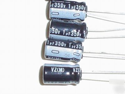 New 100 pcs 350V 1UF nichicon hi temp radial capacitors 