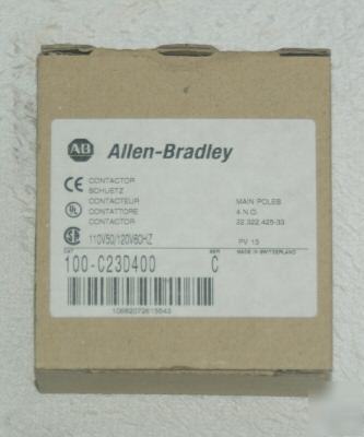 New allen bradley 100-C23D400 ser.c in factory box 