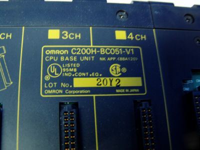 Omron cpu base unit rack C200H-BC051-V2 - used