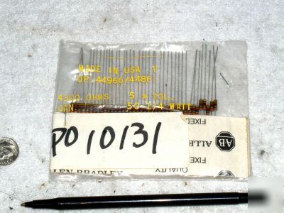 90 vintage carbon comp 4300 ohm 1/4W resistor mil ab