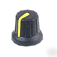 1 x 16MM soft touch yellow rubber potentiometer knob 
