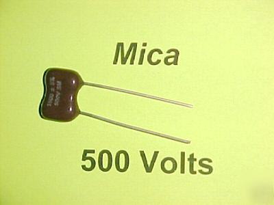 2000PF @ 500 volt dipped silver mica capacitors qty=6