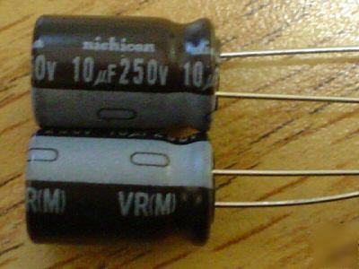 New 100PCS nichicon 250V 10UF mini radial capacitors 