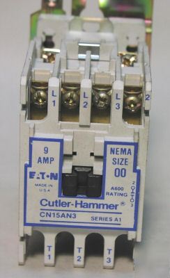 New cutler hammer CN15AN3AB nema 00 contactor 