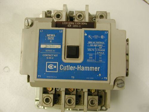 Cutler hammer nema sz 4 CN15NN3 contactor 135AMP 600VAC