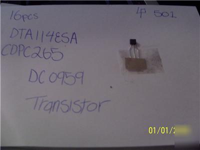 (16) transistors DTA114ESA,CDPC265, 3 pin 0959 d/c