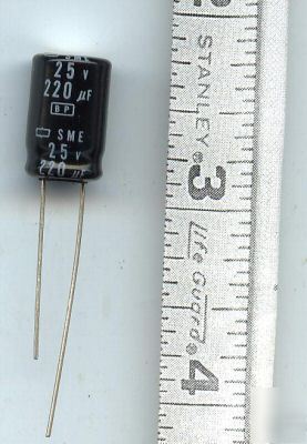 220UF/25V/85C bipoarelectrolytic capacitor 50 lotradial