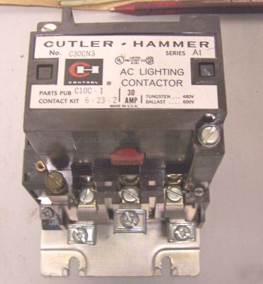 Cutler hammer C30CN3 ac lighting contactor 30 amp 600 v