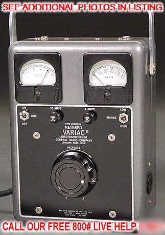 New general radio 0-140V@ 0-10A dual metered variac lk 