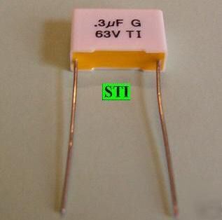 0.3UF .3MFD metal film capacitors 63V - 2% - 10 cents 