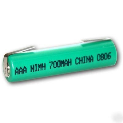 Aaa 700MAH nimh w/tabs rechargeable assembly battery 