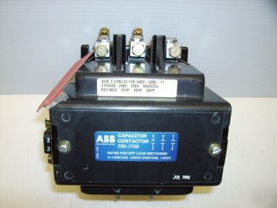 Abb size 3 capacitor contactor csi-1708 5003-5005-11