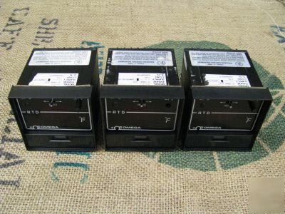 Lot of (3) M4201A-PF1 omega temperature controllers 