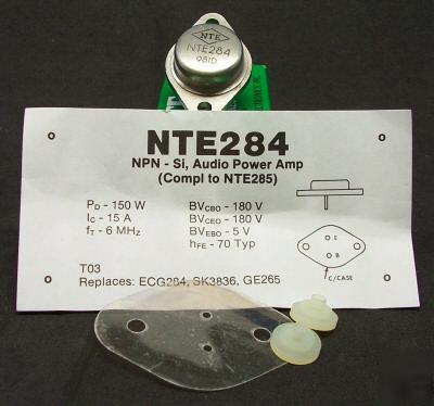  NTE284 audio amplifier output transistor nos