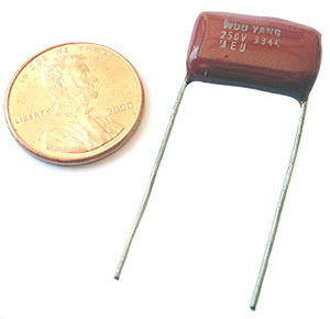 Radial film capacitors ~ .33UF 250V 10% (25)