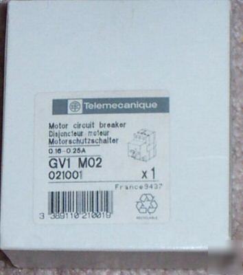 Telemecanique GV1M02 manual motor stater .16-.25A 