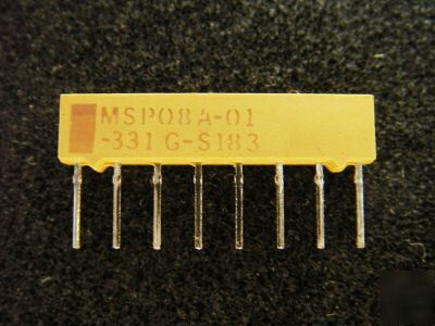  resistor network, MSP08A-01-331G, 330 ohm, 1W, 2%,100V