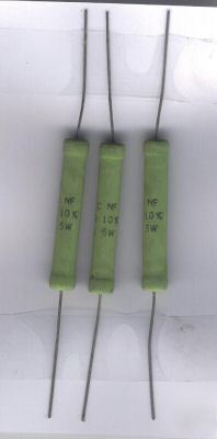 5 watt mallory metal 5K ohm film resistor lot of 3