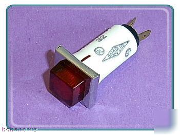 Leecraft red (125VAC neon) panel mount indicator light