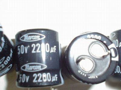New 50 marcon 50V 2200UF ultra mini snap-in capacitors 