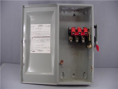 Siemens 100 amp 3-pole safety switch 240 vac GNF323