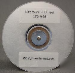 Litz wire 175/46 coils loop antennas crystal sets 200'