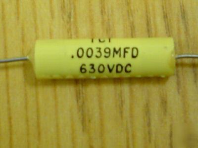 New 20PCS 630V .0039UF tci axial mylar film capacitor 