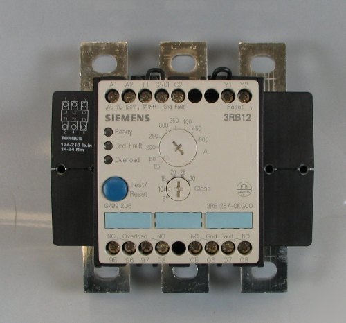 Siemens 3RB12 3RB1257-0KG00 overload relay 125-500 amp