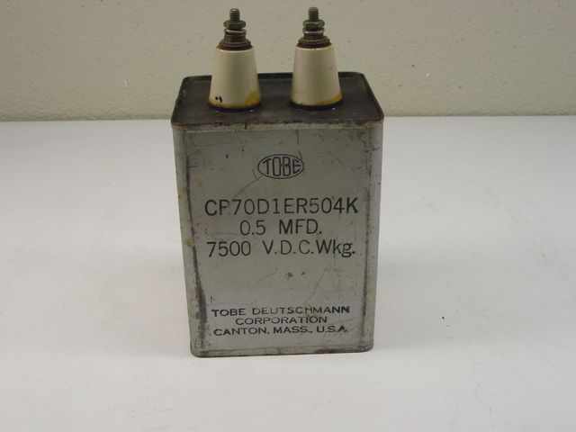 Tobe CP70D1ER504K high voltage capacitor 0.5 mfd 7500 v