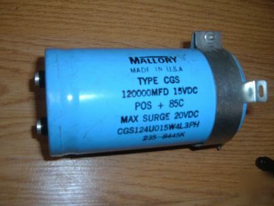 Capacitor filter 120000 mfd 15VDC 282