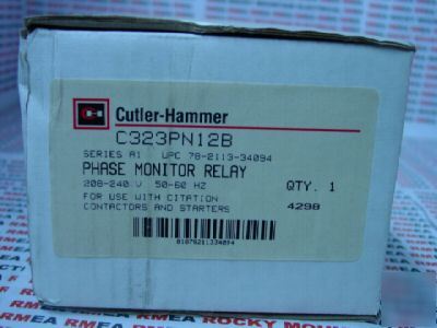 Cutler hammer phase monitor relay C323PN12B ser. A1
