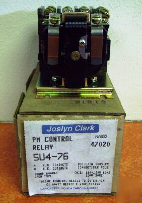Joslyn clark pm control relay 5U4-76 5U476 10AMP 600VAC