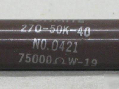 Ohmite power resistor L50J75K 12B5452