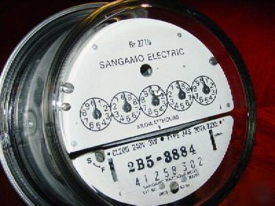 Sangamo,J4S,200 amp,1PHASE,240VOLT,watthour meter