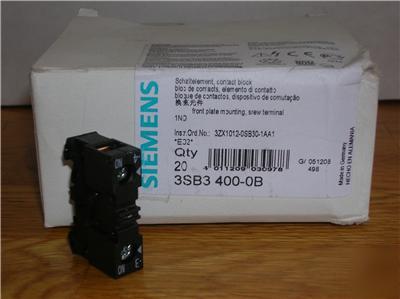 Siemens 3SB3400-0B 3SB34000B n.o. contact block 