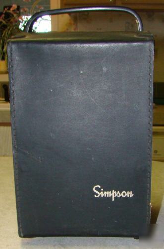 Simpson 260 series 7 multimeter case, manual, leads