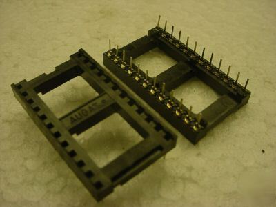 24 pin solder tail augat ic socket (qty 100 ea)