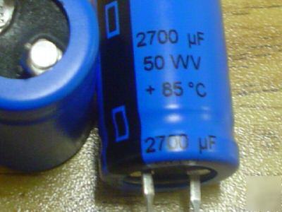 New 10 cde 50V 2700UF mini snap in capacitors 