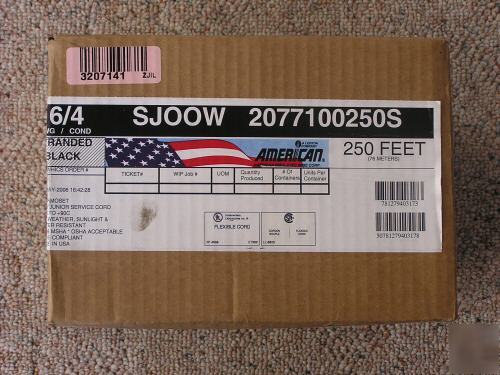 Sjoow 16/4 cable wire outdoor portable cord 250 ft. 