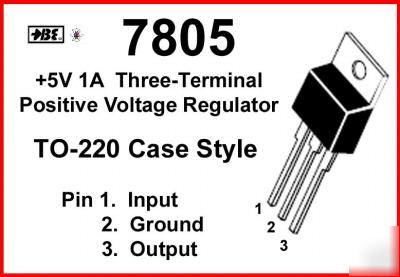 UA7805 7805 5V 1A pos regulator to-220 ( 16-pack )