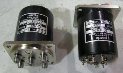 Narda dc-18 ghz 28V SP4T rf coax switch sem 143 SEM143
