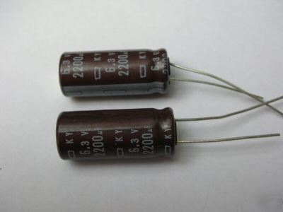 New 400 pcs, 6.3V 2200UF radial electrolytic capacitor 