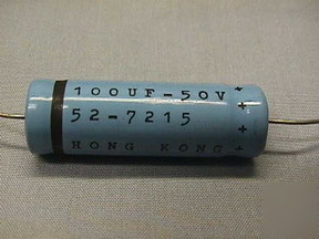 50 vintage 100UF 50V axial electrolytic capacitors
