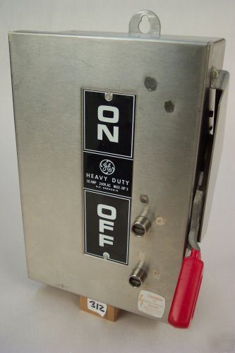 Ge 30 amp stainless fuseable disconnect safety switch