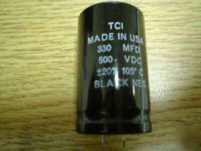 New 25 tci 500V 330UF 105C snap-in capacitors 