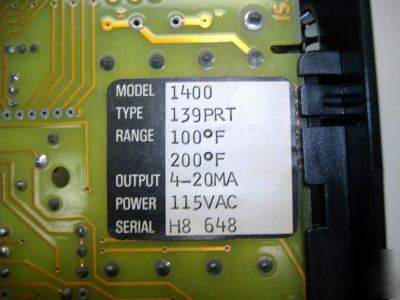 Ysi rtd controller model 1400, 4 - 20 ma output, 139PRT