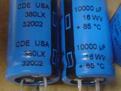5 cde 16V 10000UF mini snap in capacitors 