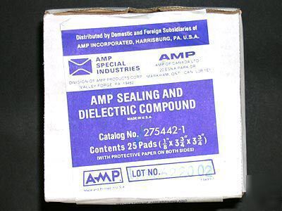 Amp electric sealing dielectric compound pads qty 25