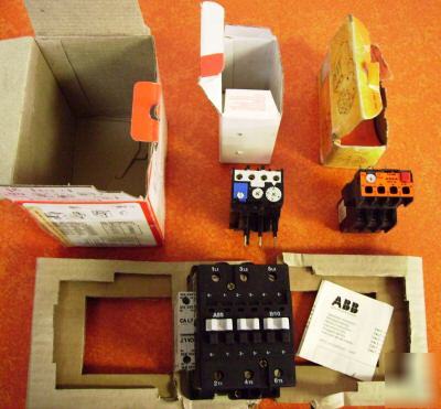 Lot of 3 abb electrical parts contactor overload relay 
